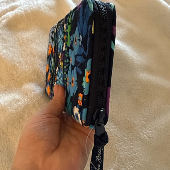 Vera Bradley Blue and Orange Floral Wallet - Picture 4 of 8
